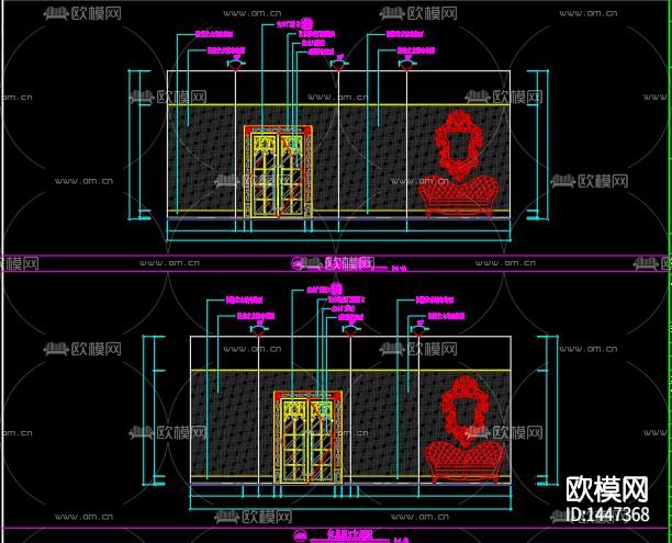 酒吧cad施工图下载（渲染图8）