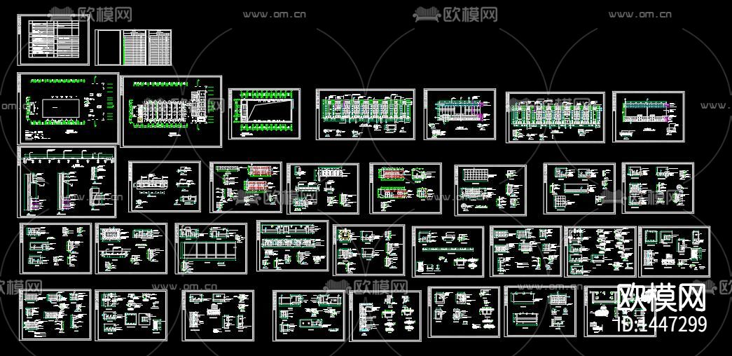 职工文化活动中心cad图纸下载（渲染图9）