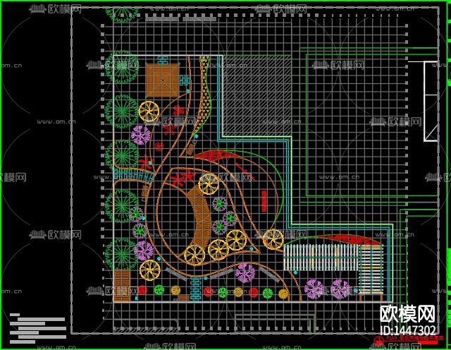 园林景观绿化工程cad图纸下载（渲染图8）
