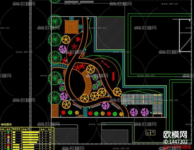园林景观绿化工程cad图纸下载（渲染图6）