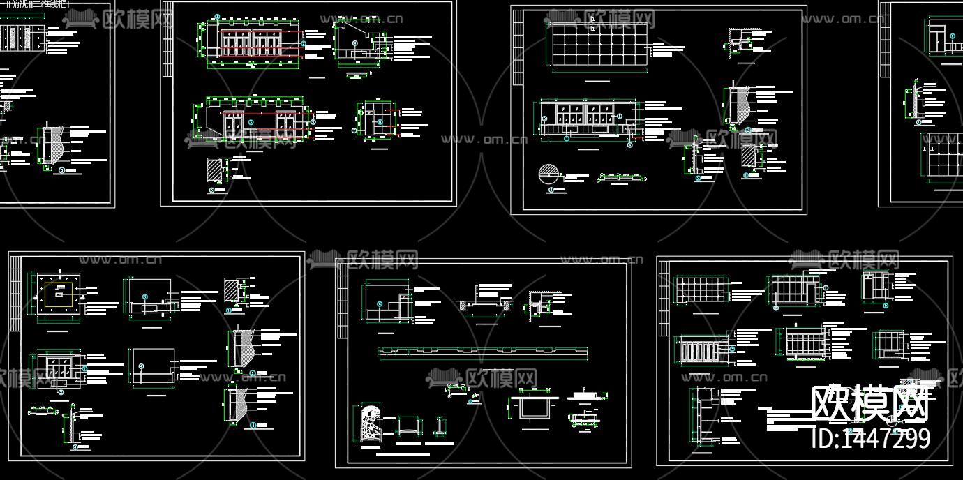 职工文化活动中心cad图纸下载（渲染图6）