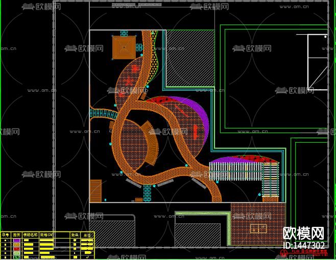 园林景观绿化工程cad图纸下载（渲染图7）