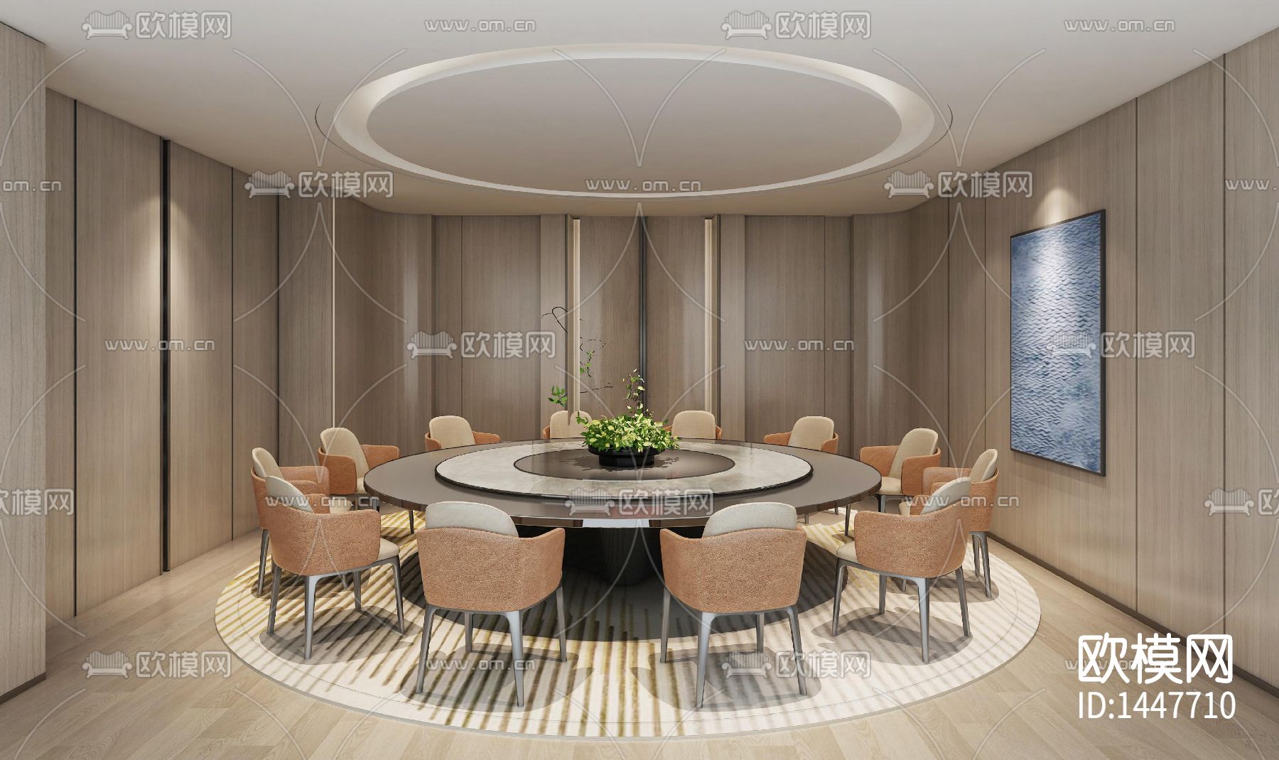 办公空间cad施工图下载（渲染图3）