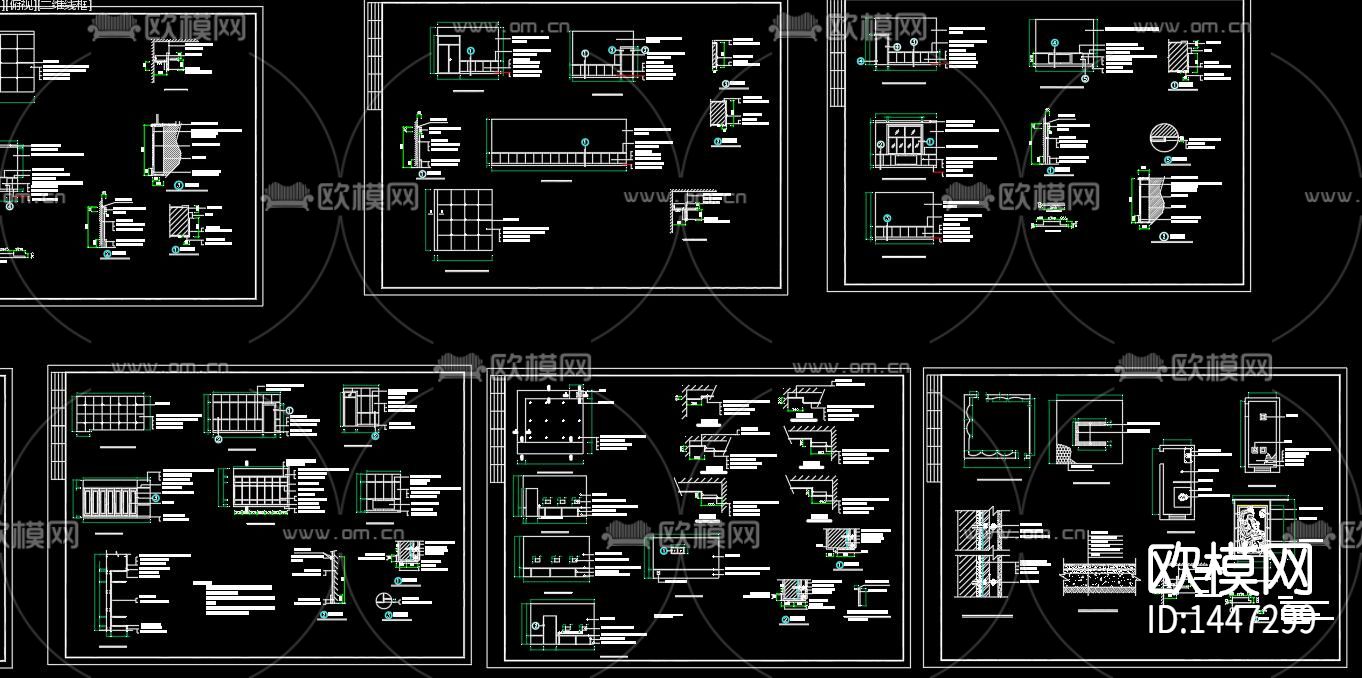 职工文化活动中心cad图纸下载（渲染图7）