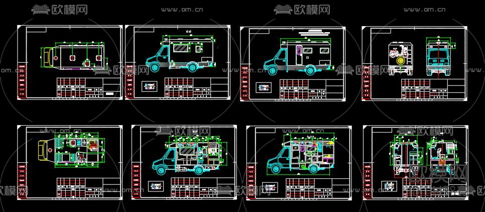 欧式房车cad大样图下载（渲染图8）