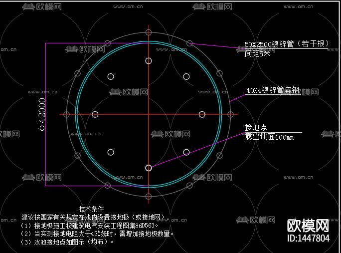 音乐喷泉设计cad大样图下载（渲染图5）