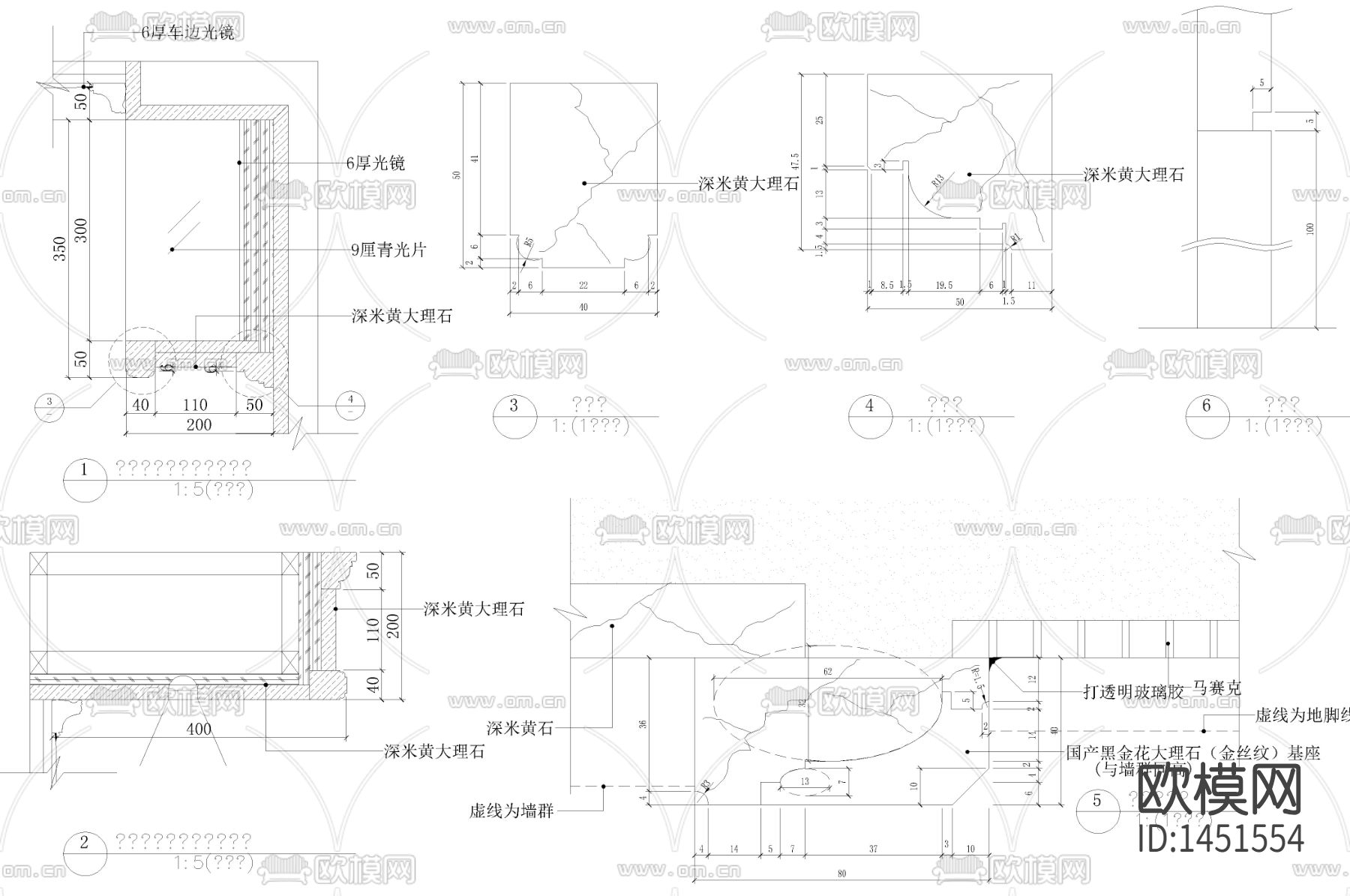 欧式新古典次卧cad大样图下载（渲染图1）