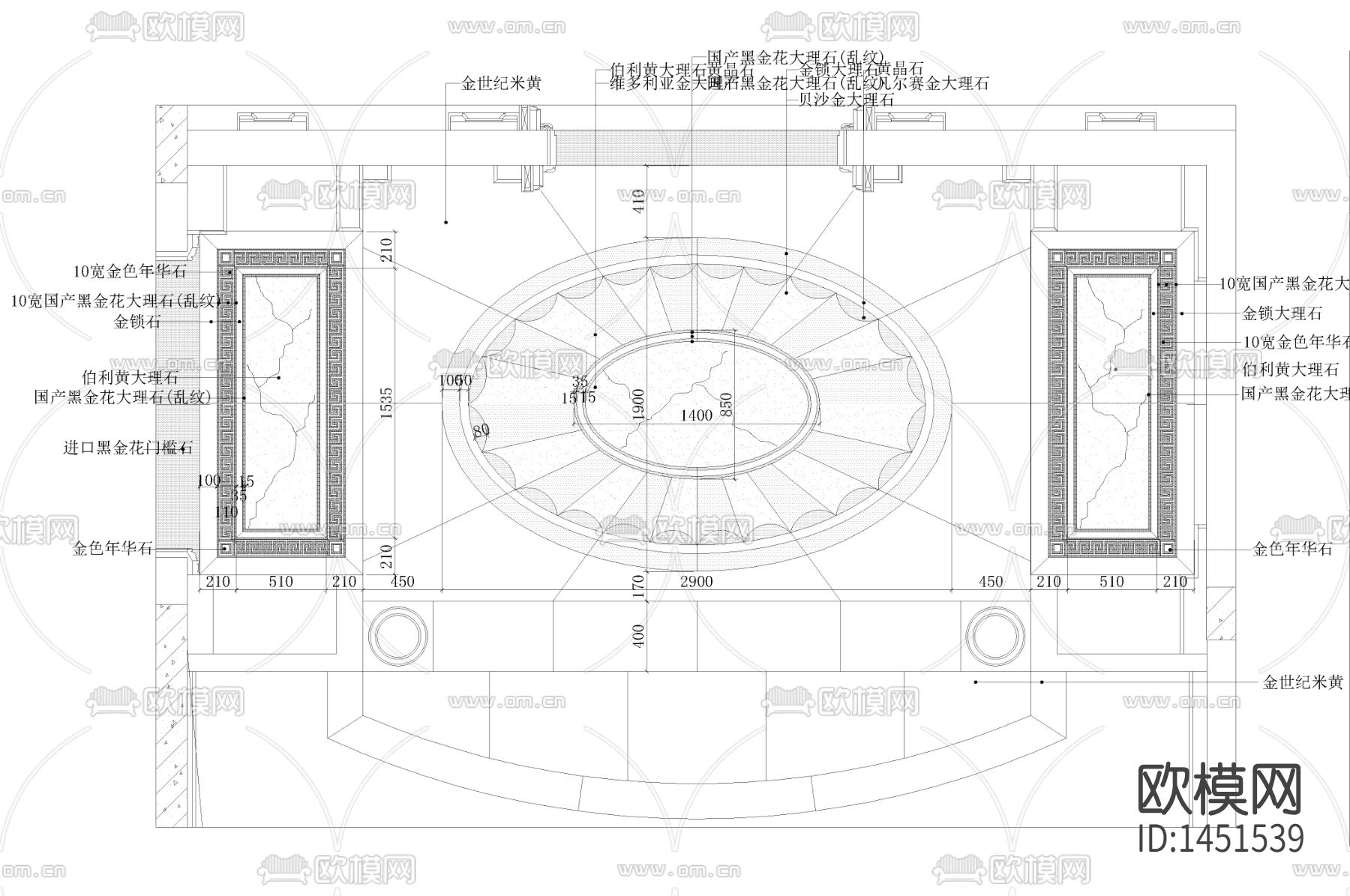 豪宅地花cad大样图下载（渲染图2）