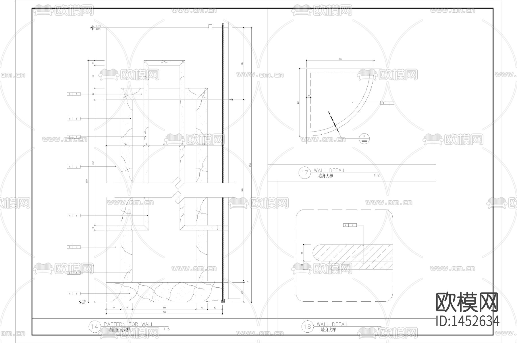 酒店客房天花cad节点图下载（渲染图1）
