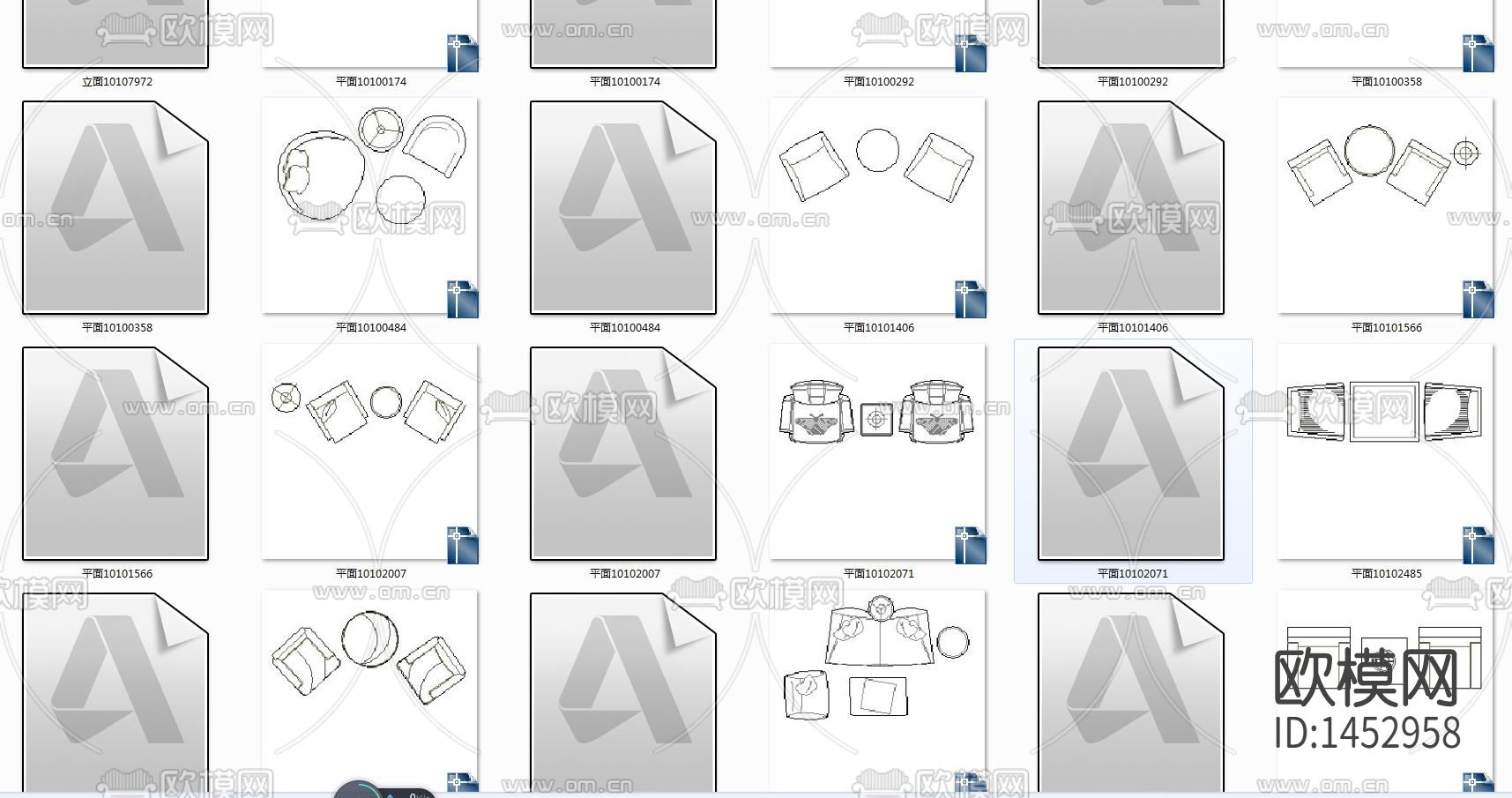 洽谈桌椅cad图库下载（渲染图3）