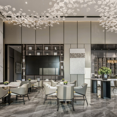 八圆素软装饰设计 新中式售楼处