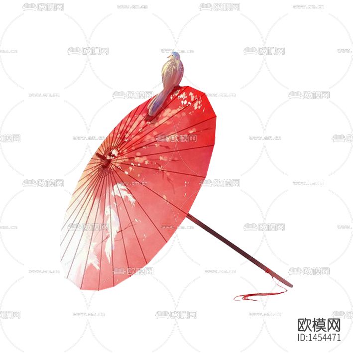 新中式禅意油纸伞摆件下载