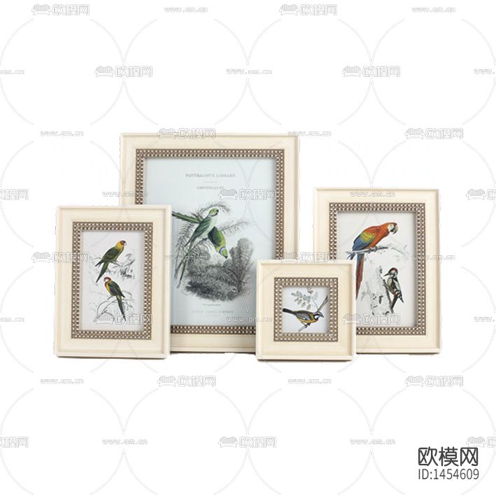 美式简约创意白色实木铆钉相框