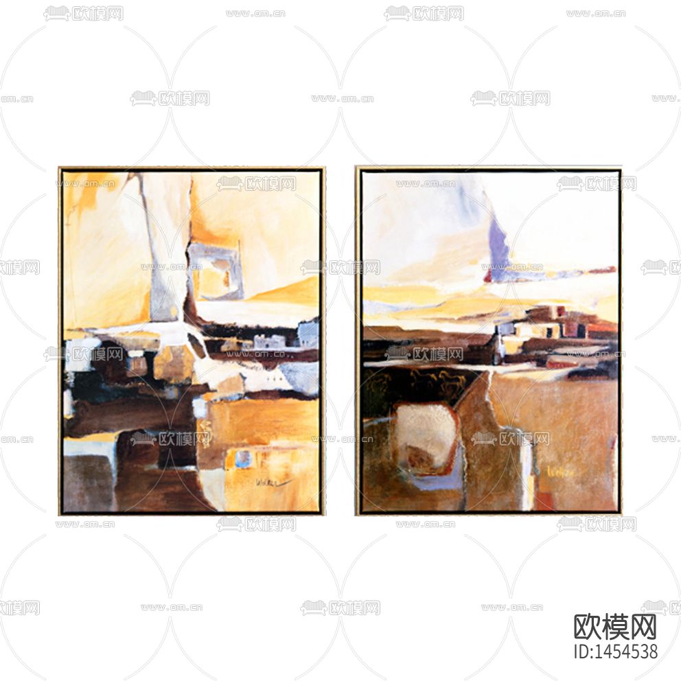 北欧简约创意色彩抽象画