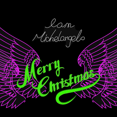  现代LED霓虹灯翅膀发光图案su模型 