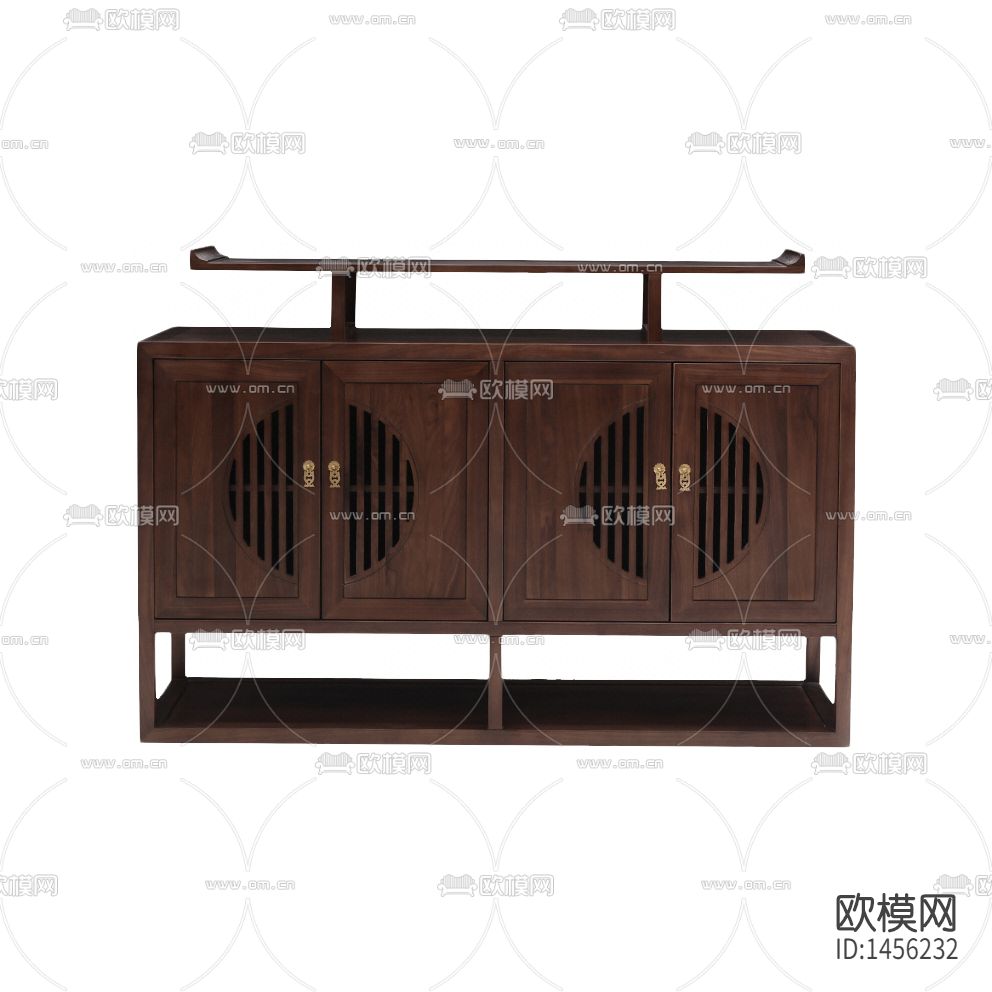 中式古典实木边柜下载