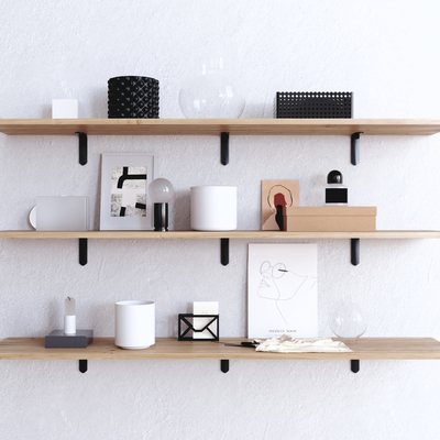  现代实木壁架su模型 