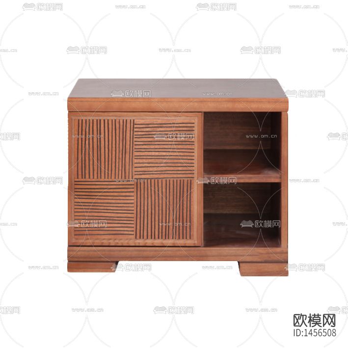 东南亚白蜡木木纹雕刻床头柜下载