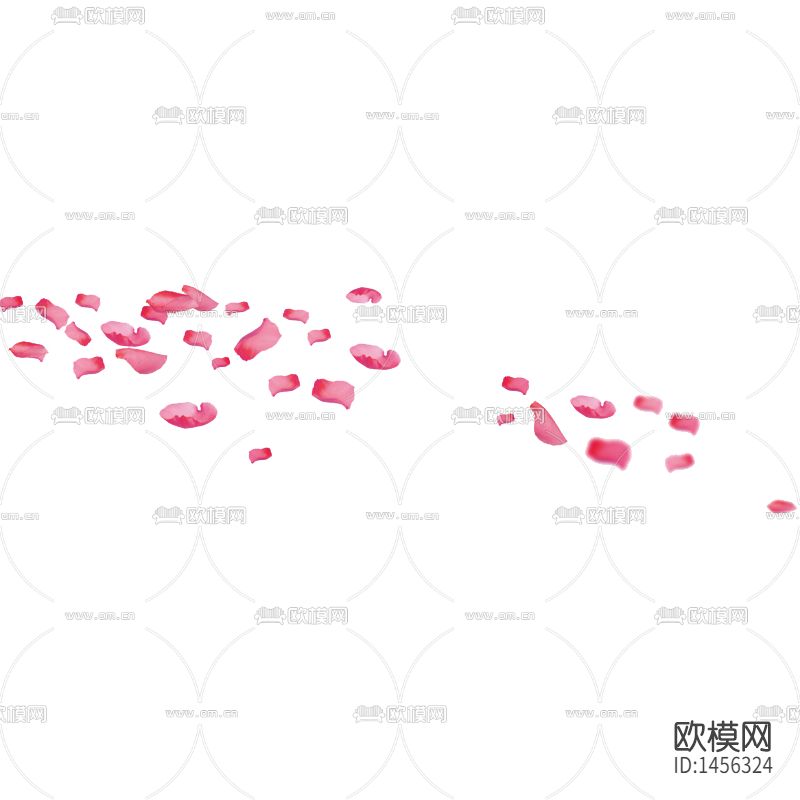 现代简约创意粉色花瓣壁饰
