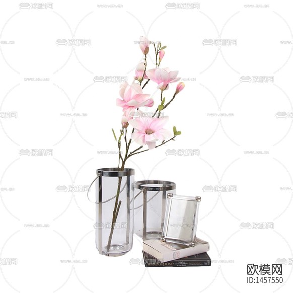 现代简约创意金属玻璃花瓶摆放花艺下载