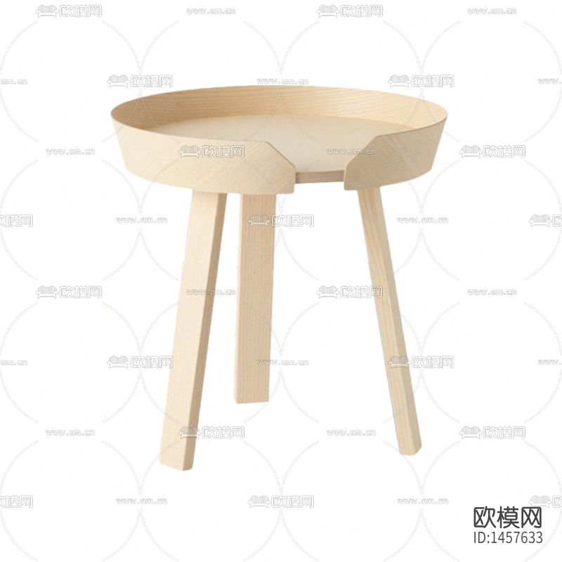 北欧简约原木边几