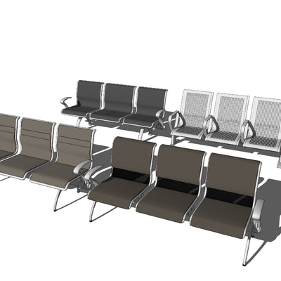  现代公用椅su模型 