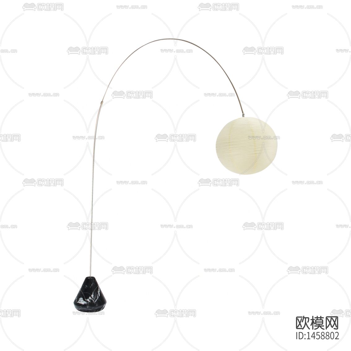 北欧极简创意大理石金属钓鱼灯落地灯