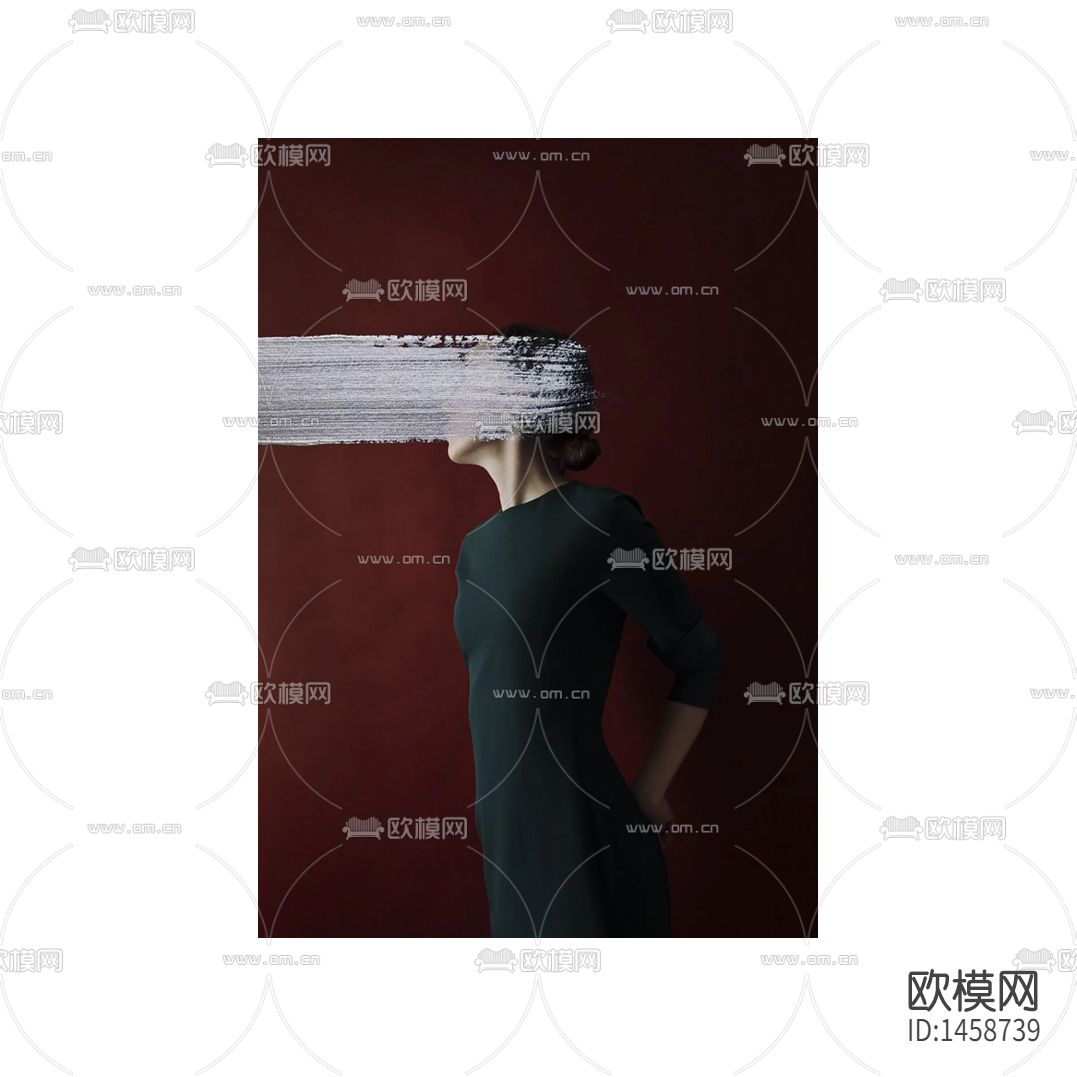 现代简约创意人像摄影装饰画下载