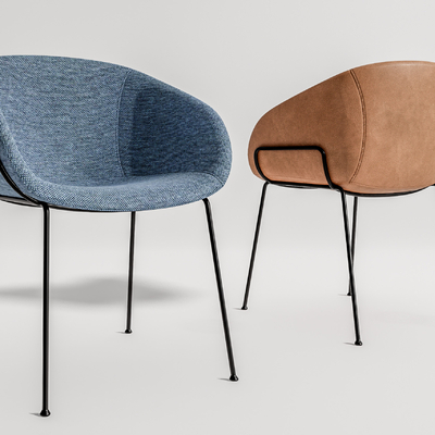 现代布艺单椅su模型