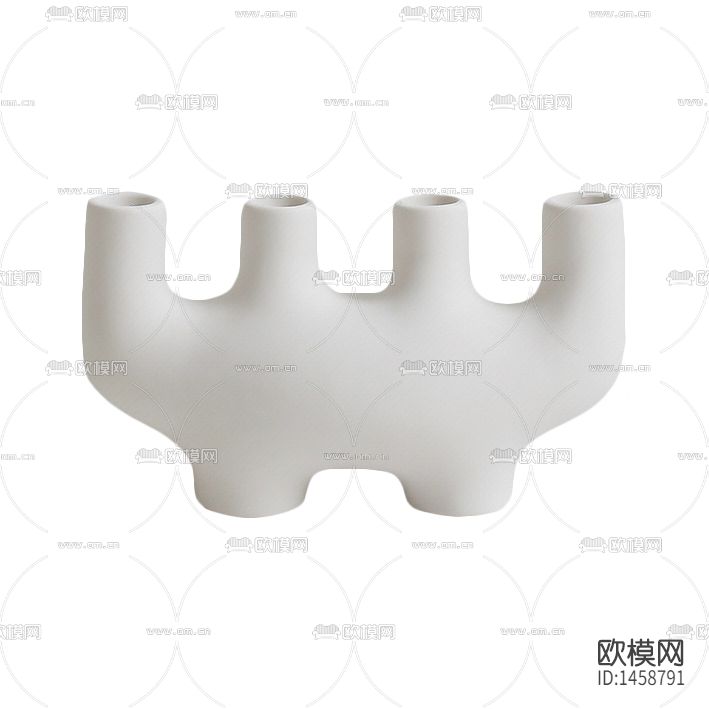 现代简约创意白色抽象陶瓷花瓶下载