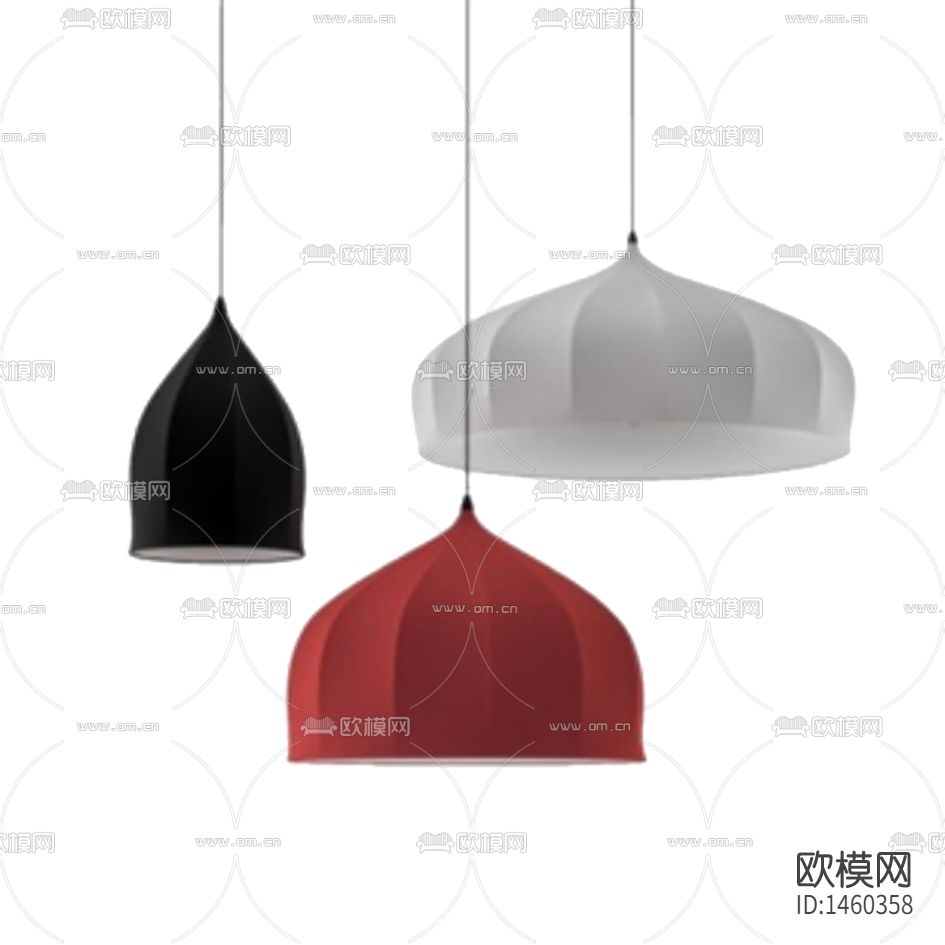 现代简约创意彩色塑料吊灯下载