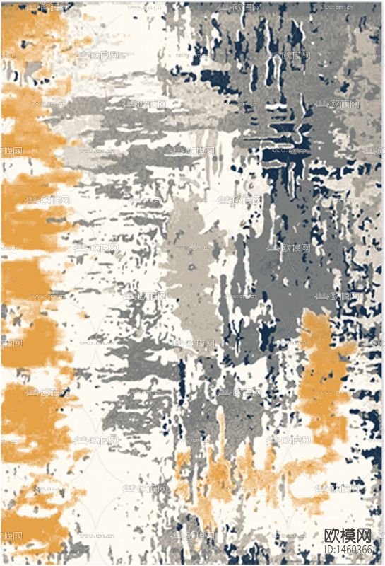 现代轻奢创意灰色描金布艺地毯下载