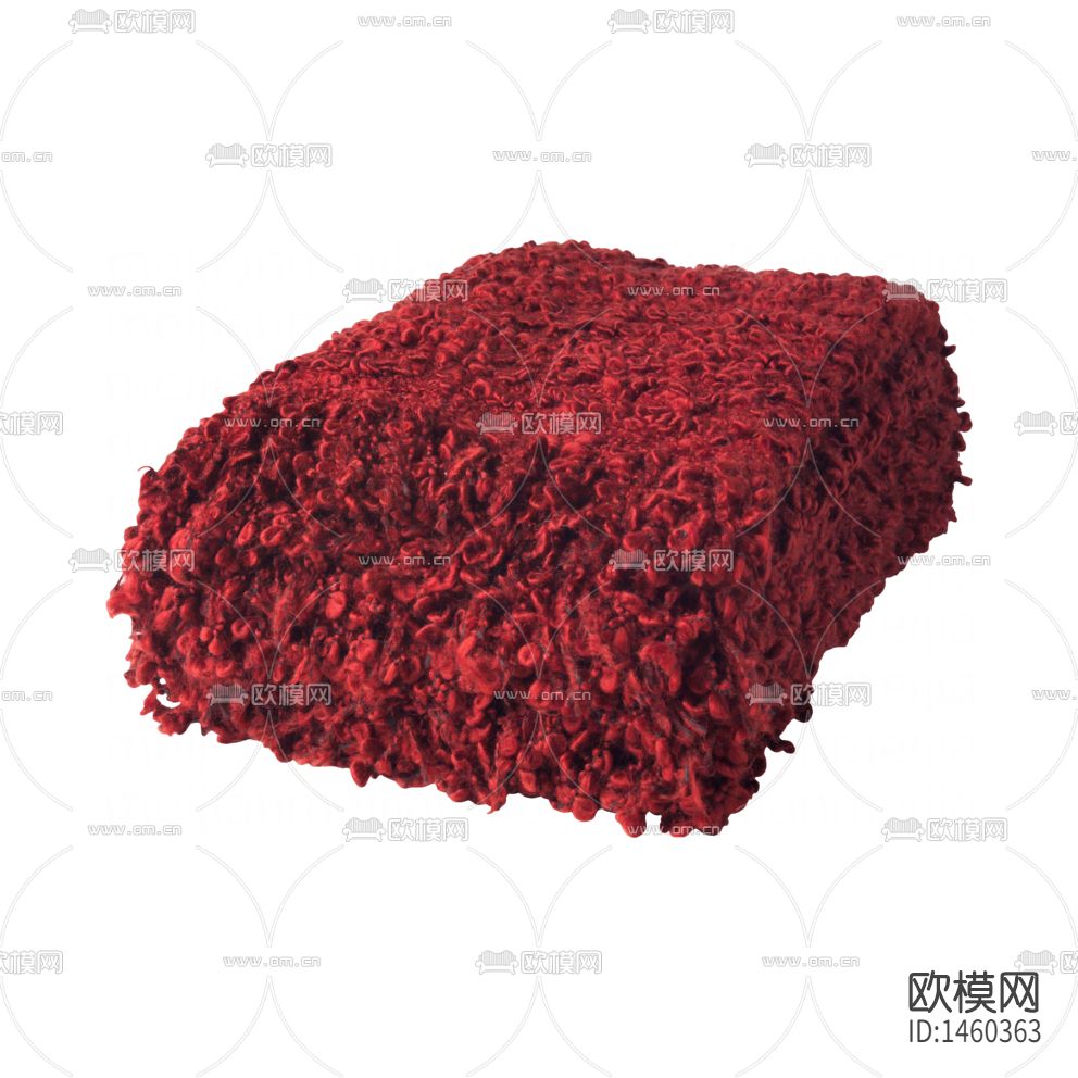 现代简约酒红色绒布搭巾下载