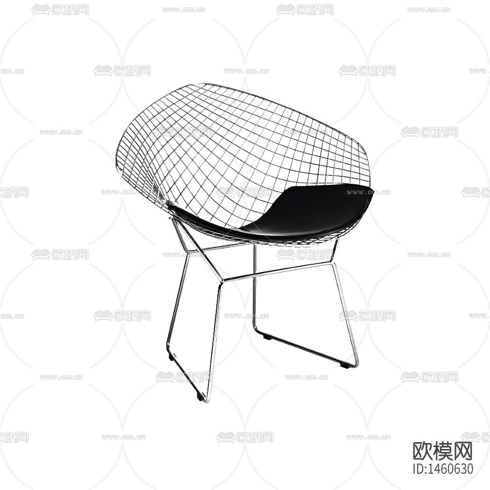 现代轻奢创意金属网状休闲椅下载