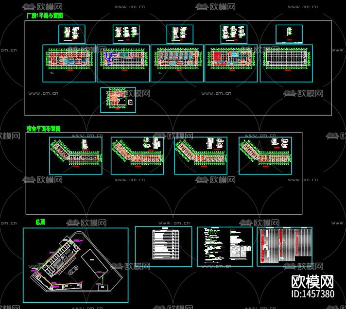 制衣厂电气cad图下载（渲染图9）