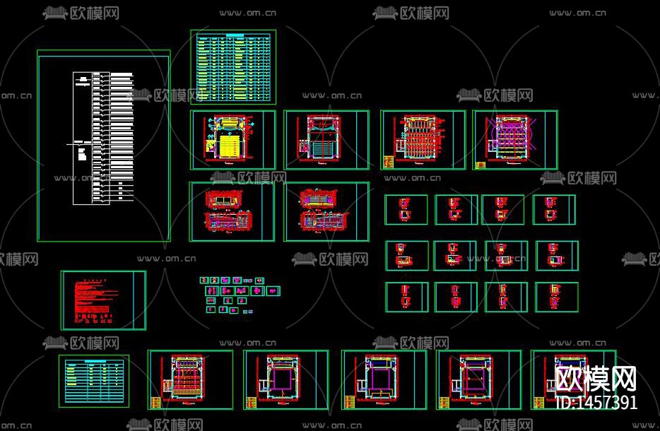 报告厅声学设计cad装修图下载（渲染图8）