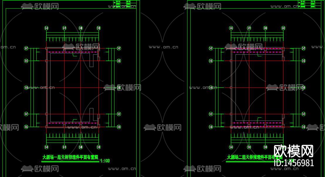 剧场钢结构舞台cad图纸下载（渲染图8）