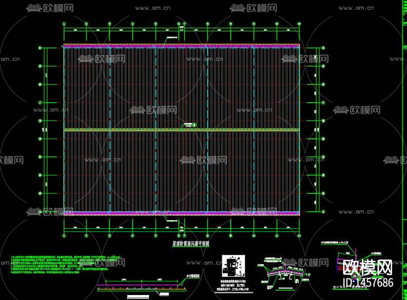 猪养殖建设项目集中库房cad施工图下载（渲染图6）