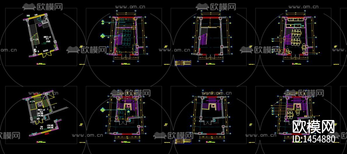 奶卷面皮店cad施工图下载（渲染图5）