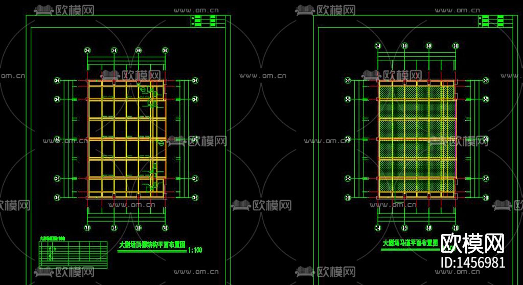 剧场钢结构舞台cad图纸下载（渲染图4）
