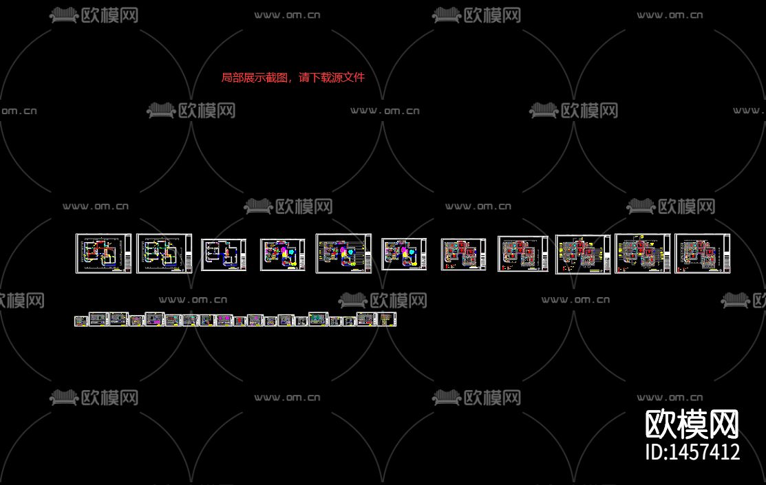现代家装cad施工图下载（渲染图6）