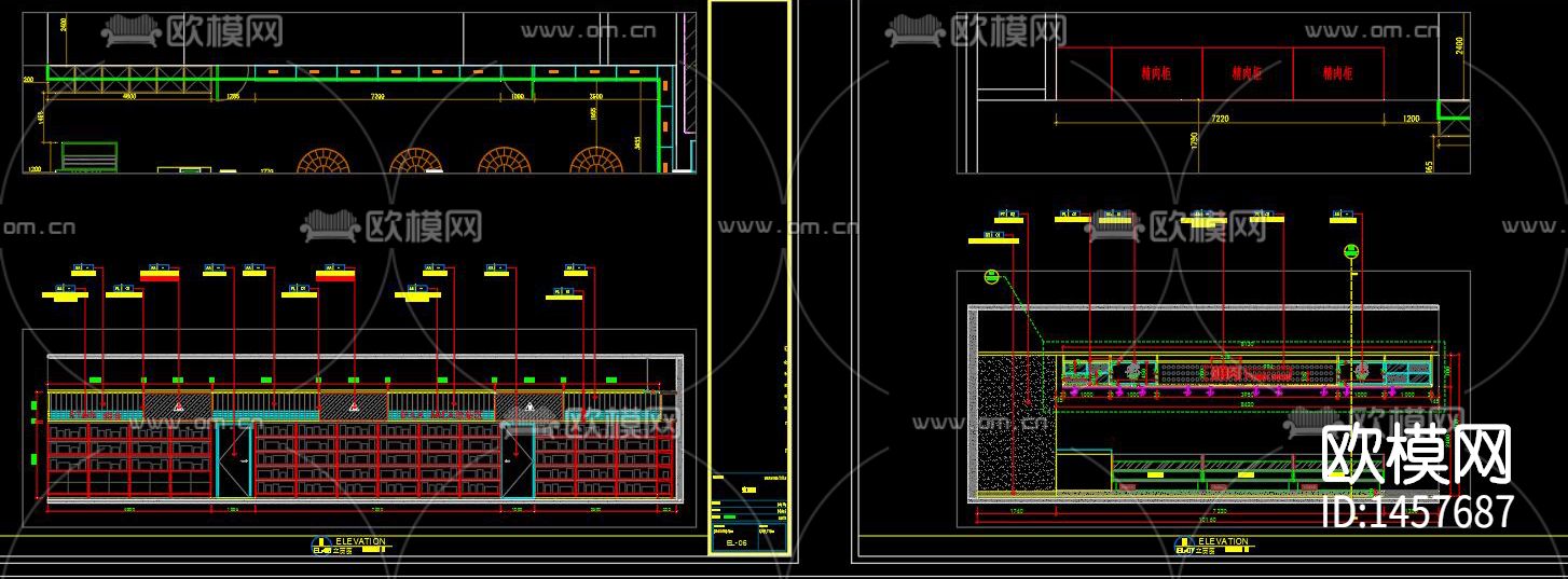 超市cad施工图下载（渲染图5）