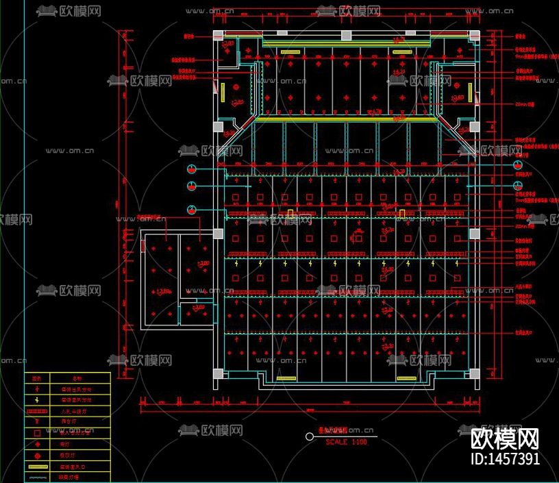 报告厅声学设计cad装修图下载（渲染图3）