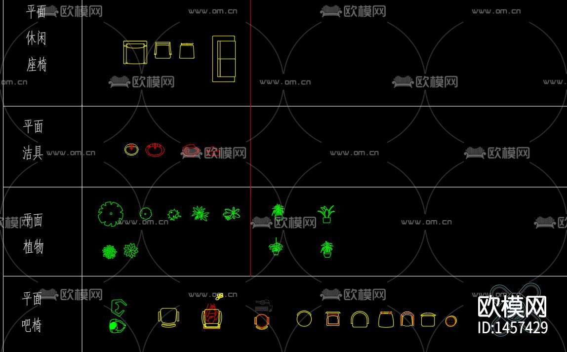网吧家具cad图库下载（渲染图9）