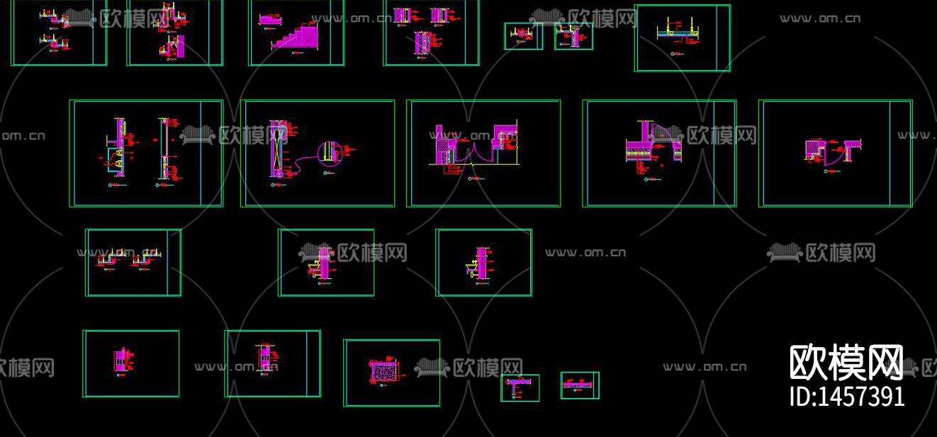 报告厅声学设计cad装修图下载（渲染图2）
