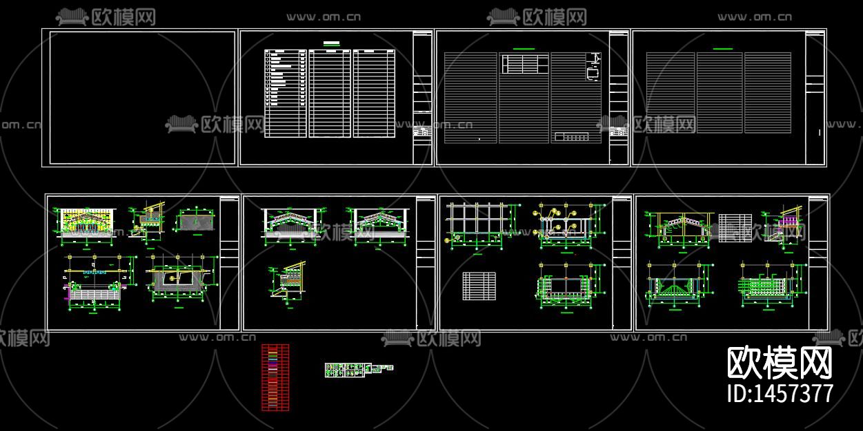 雨棚大样节点图下载（渲染图9）