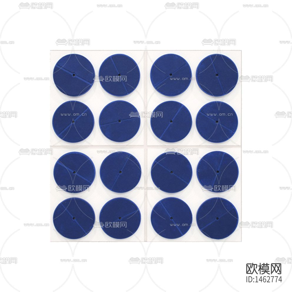 现代简约创意蓝色圆点装饰画下载