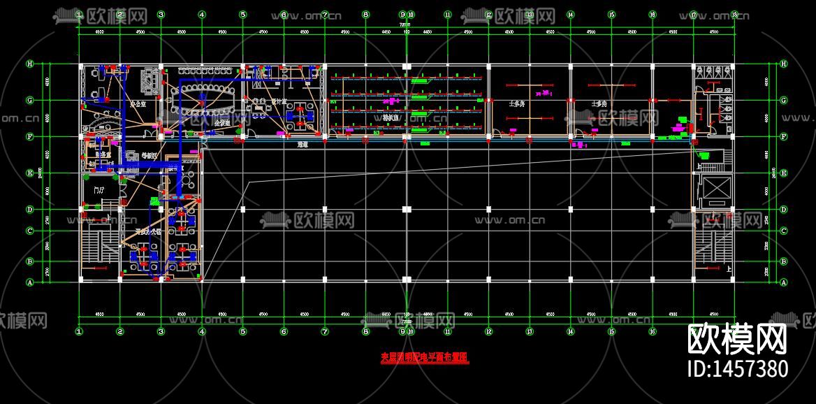 制衣厂电气cad图下载（渲染图3）