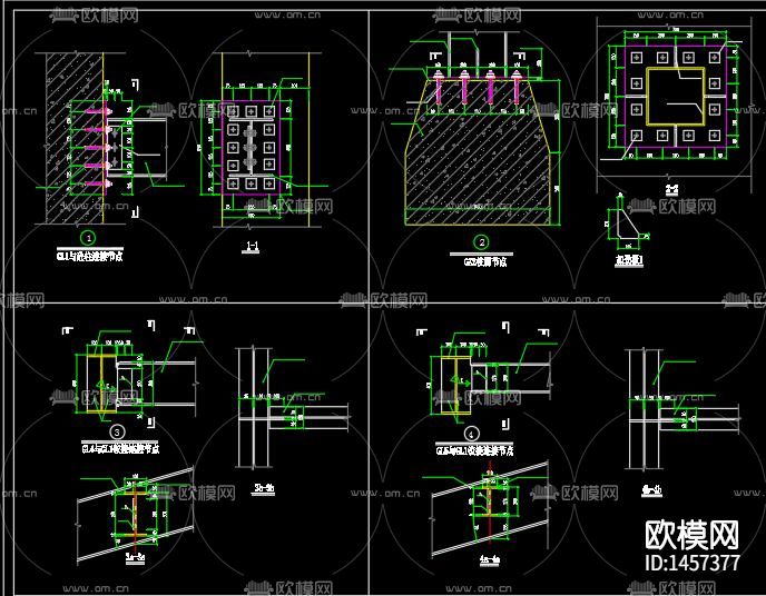 雨棚大样节点图下载（渲染图6）