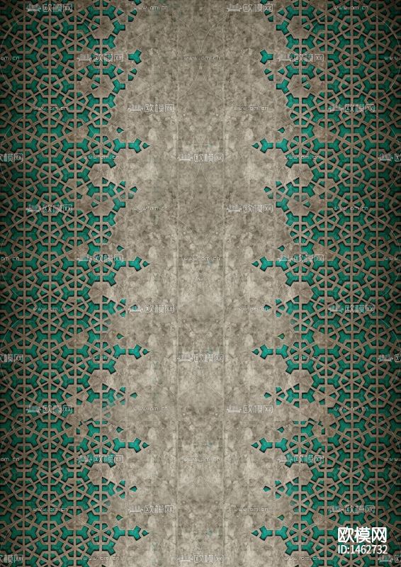 现代创意六边形印记墙布背景墙